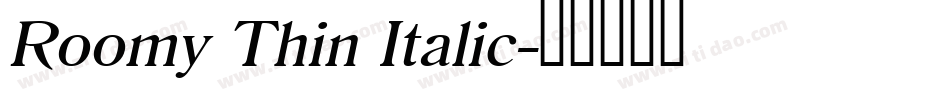 Roomy Thin Italic字体转换